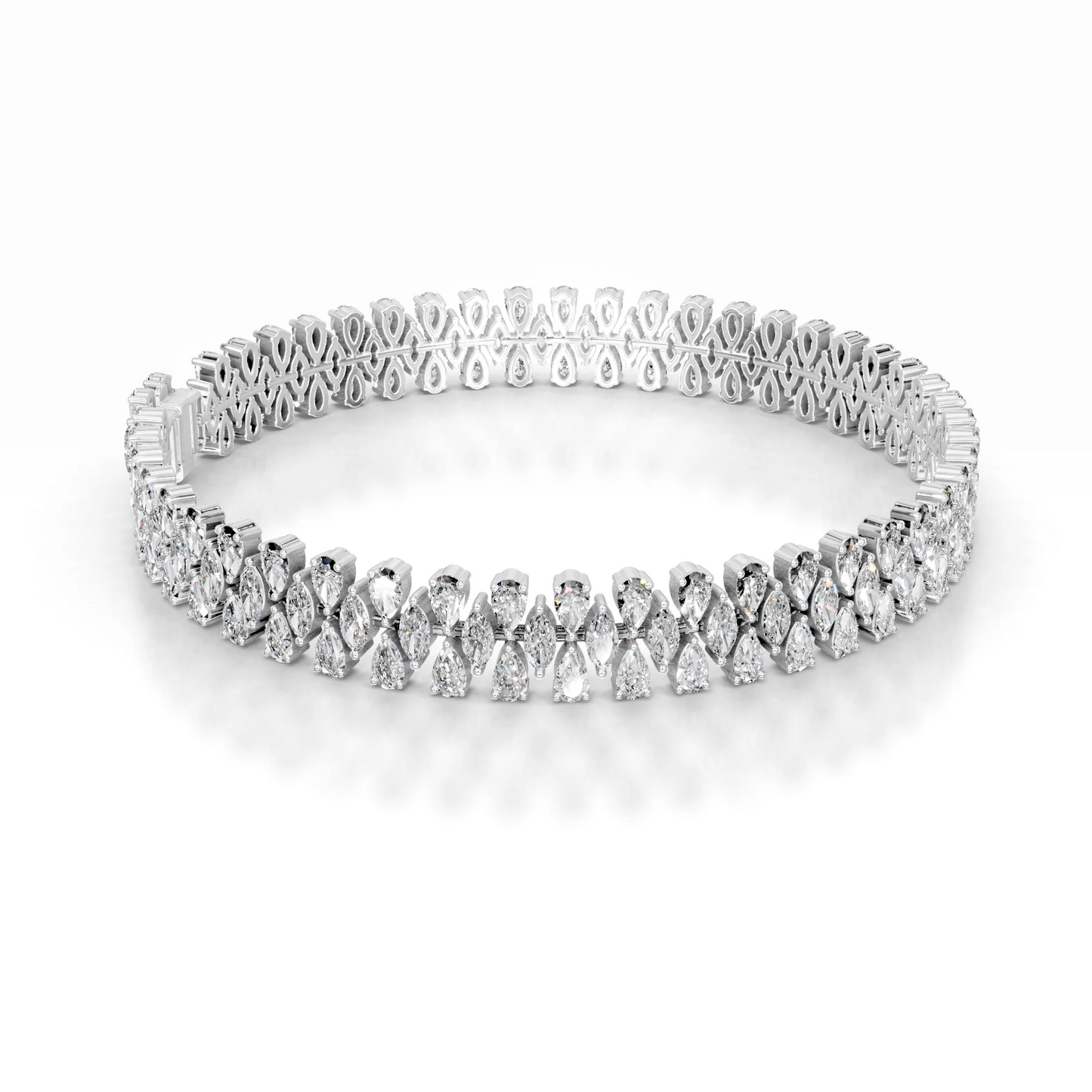 10 TCW Round Lab Grown Diamond Tennis Bracelet