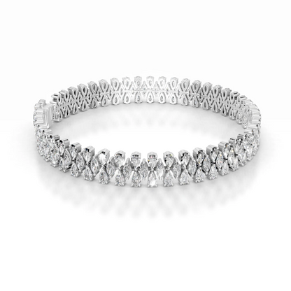 10 TCW Round Lab Grown Diamond Tennis Bracelet