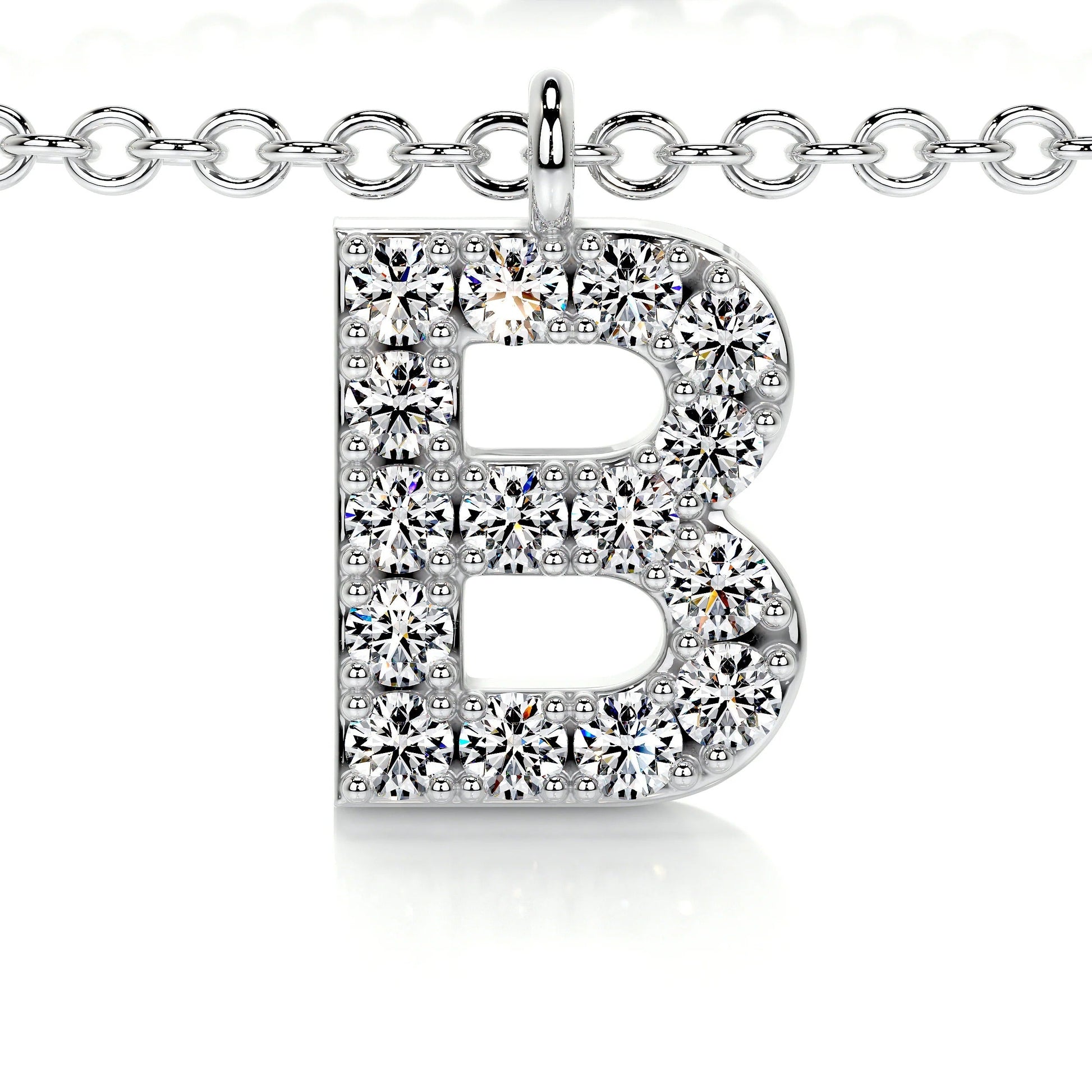 0.15 TCW Round Lab Grown Diamond Initial Bracelet