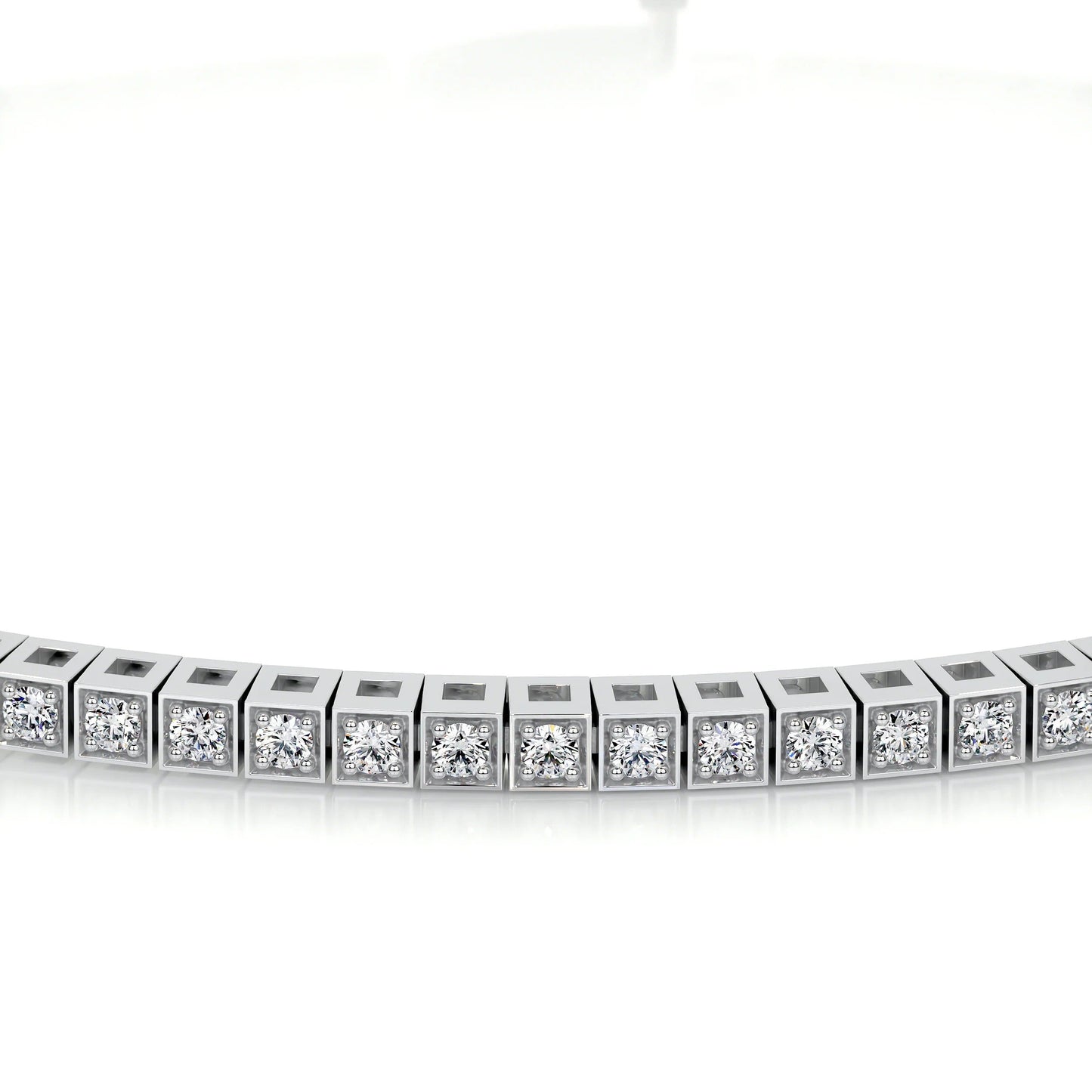 1 TCW Round Lab Grown Diamond Tennis Bracelet