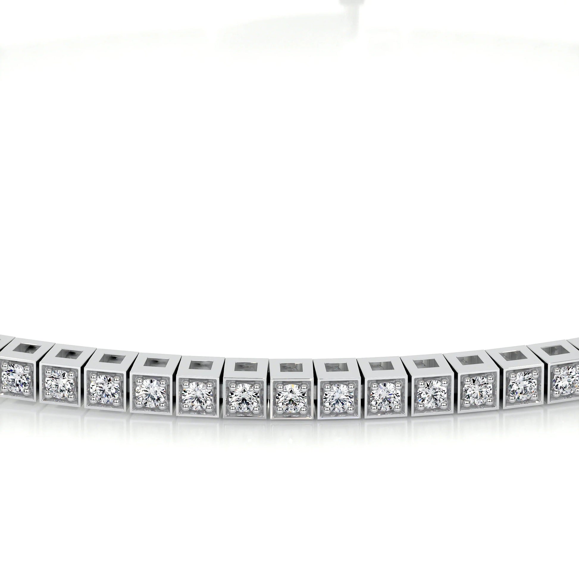 1 TCW Round Lab Grown Diamond Tennis Bracelet