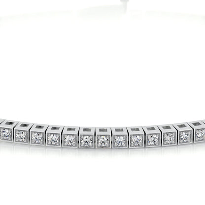 1 TCW Round Lab Grown Diamond Tennis Bracelet