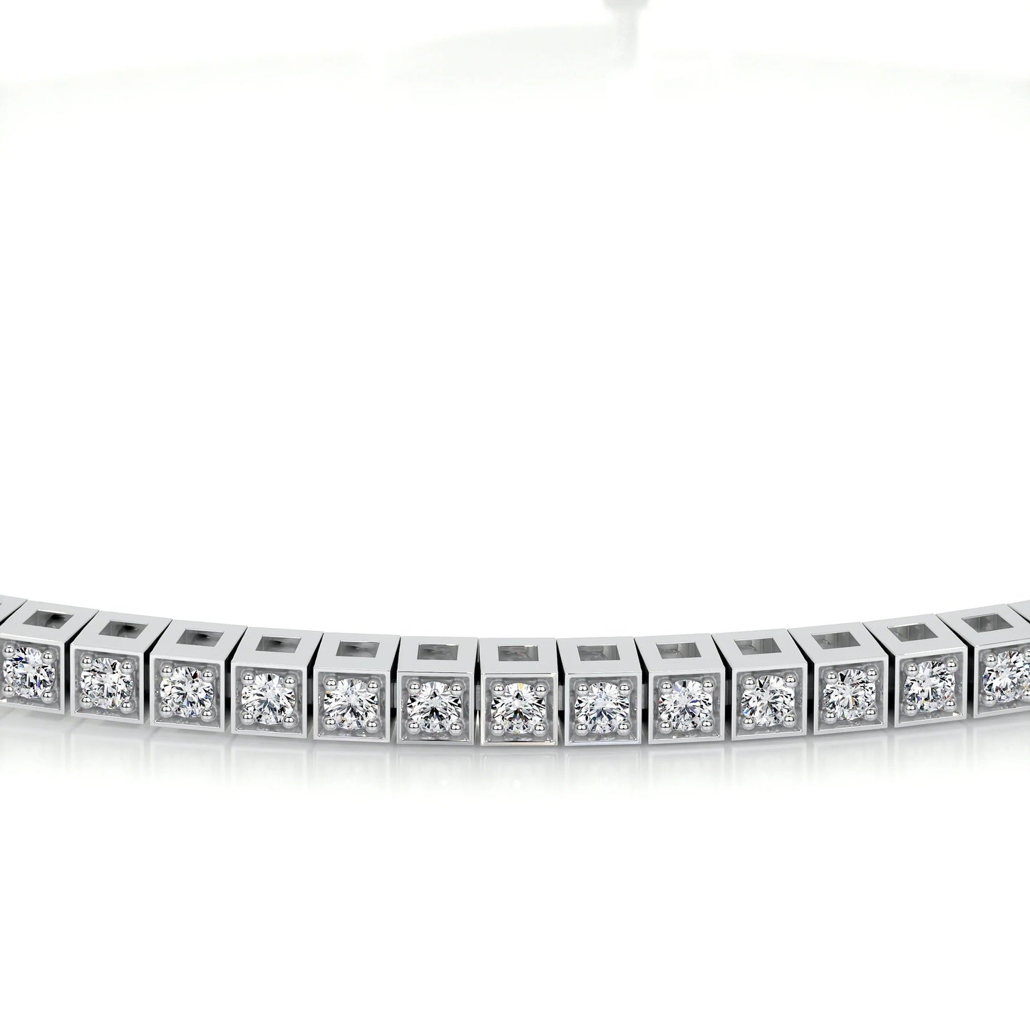 2 TCW Round Lab Grown Diamond Tennis Bracelet