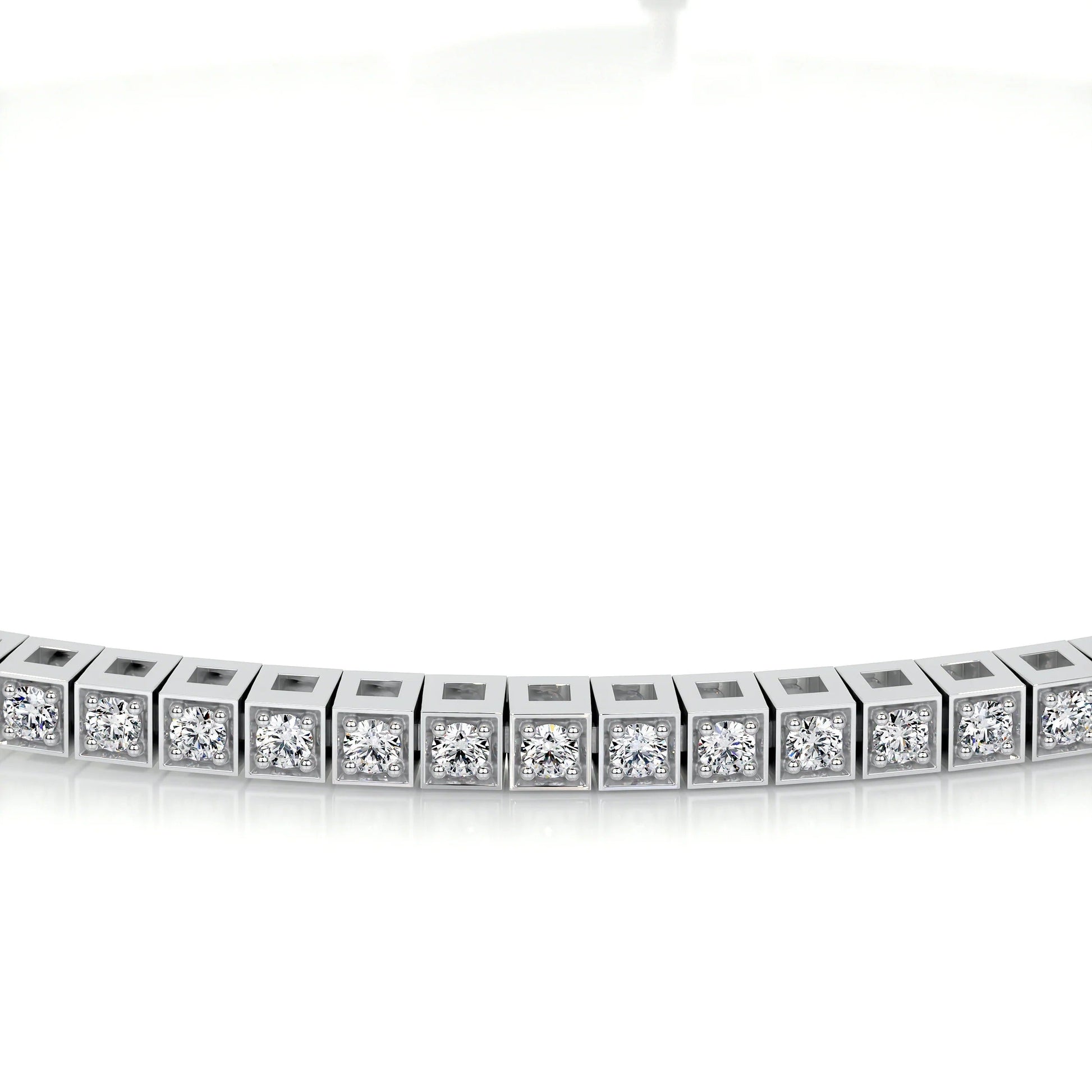 2 TCW Round Lab Grown Diamond Tennis Bracelet