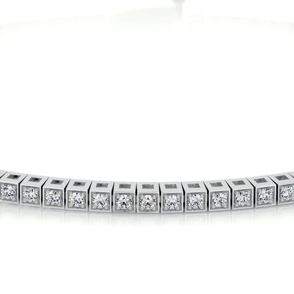 2 TCW Round Lab Grown Diamond Tennis Bracelet