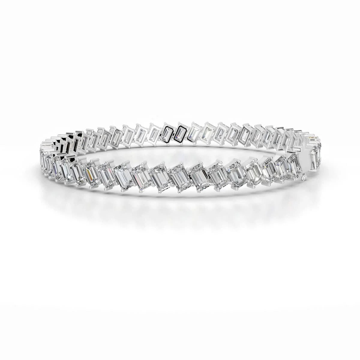 15 TCW Round Lab Grown Diamond Tennis Bracelet