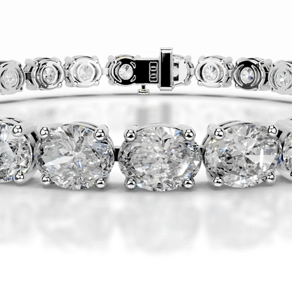 15 TCW Oval Lab Grown Diamond Tennis Bracelet