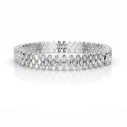 10 TCW Round Lab Grown Diamond Tennis Bracelet