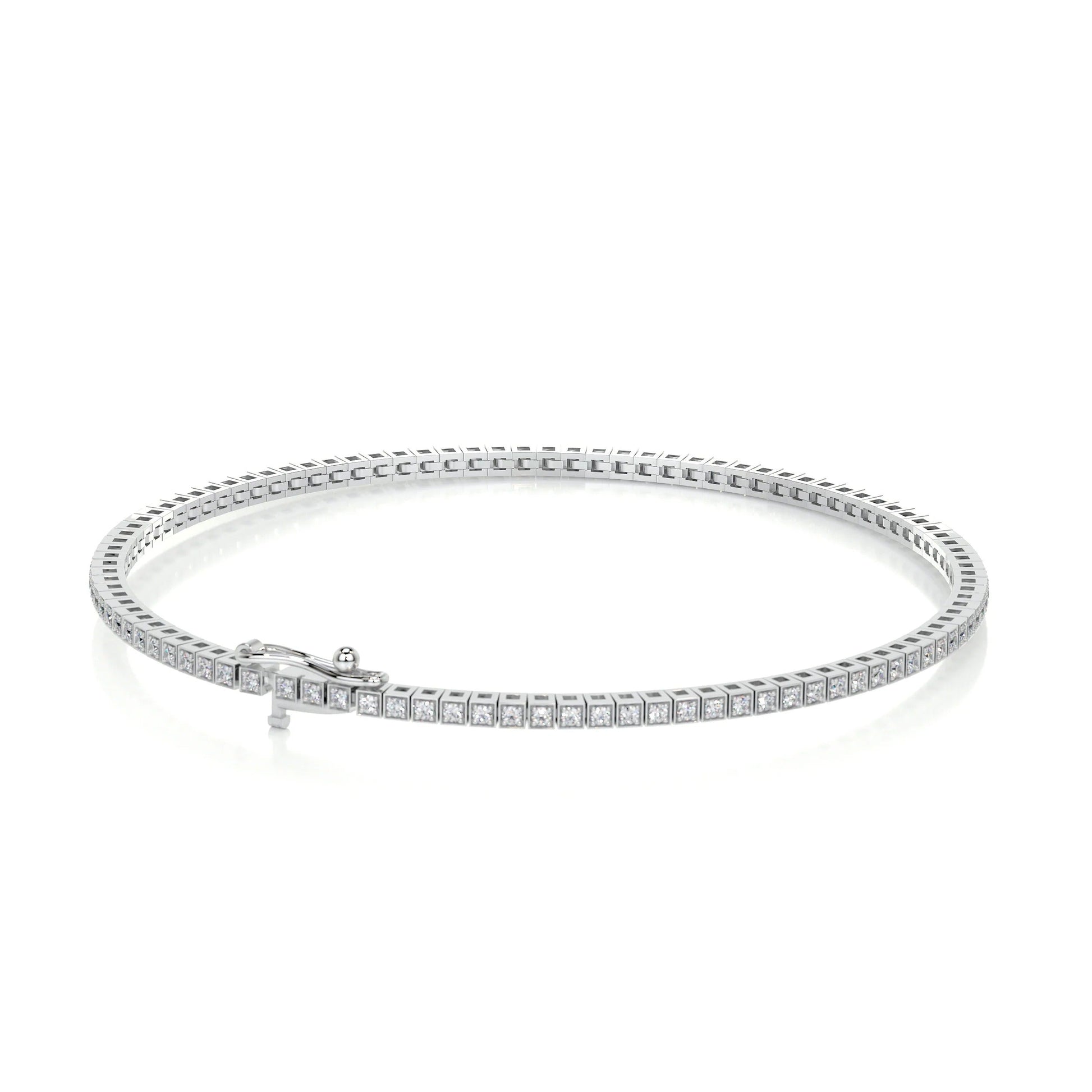1 TCW Round Lab Grown Diamond Tennis Bracelet