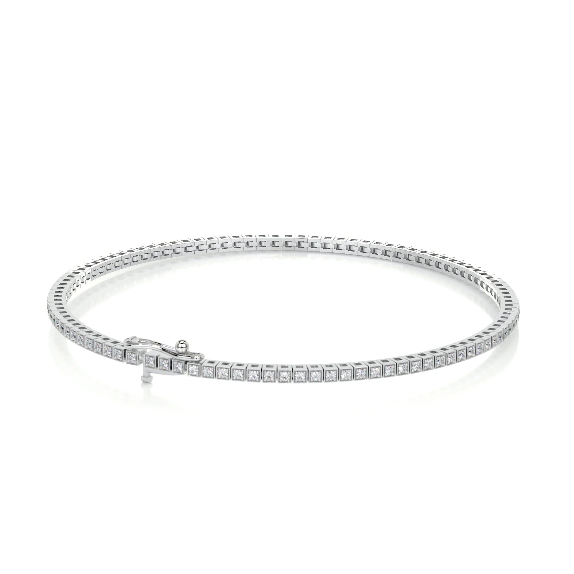 2 TCW Round Lab Grown Diamond Tennis Bracelet