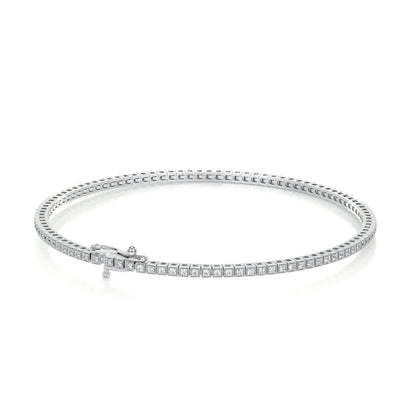 2 TCW Round Lab Grown Diamond Tennis Bracelet