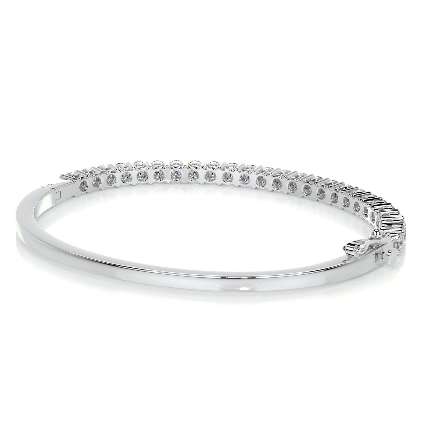 2.5 TCW Round Lab Grown Diamond Bangle Bracelet