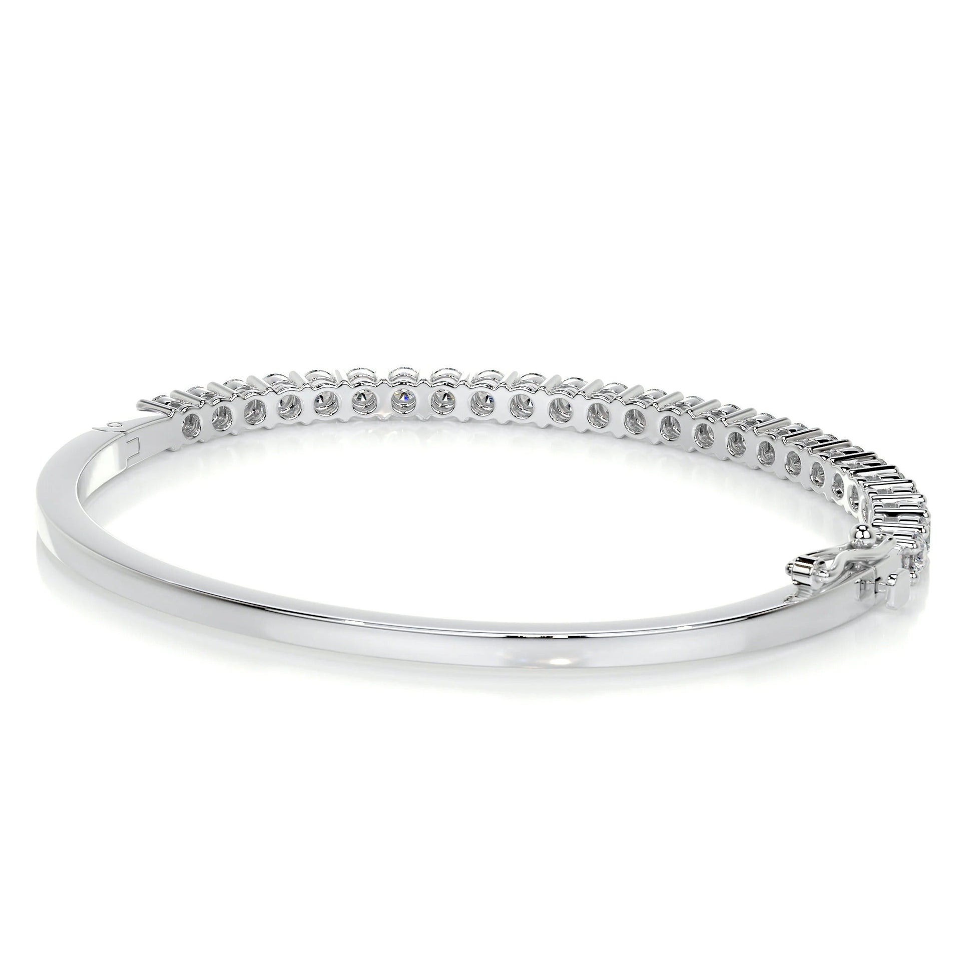 2.5 TCW Round Lab Grown Diamond Bangle Bracelet