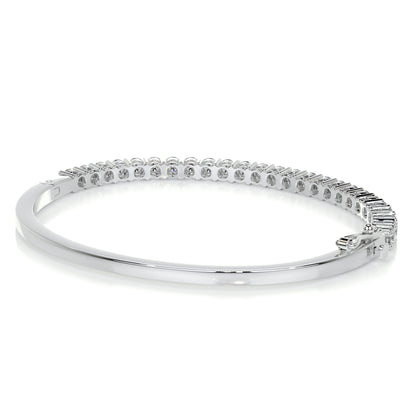 2.5 TCW Round Lab Grown Diamond Bangle Bracelet