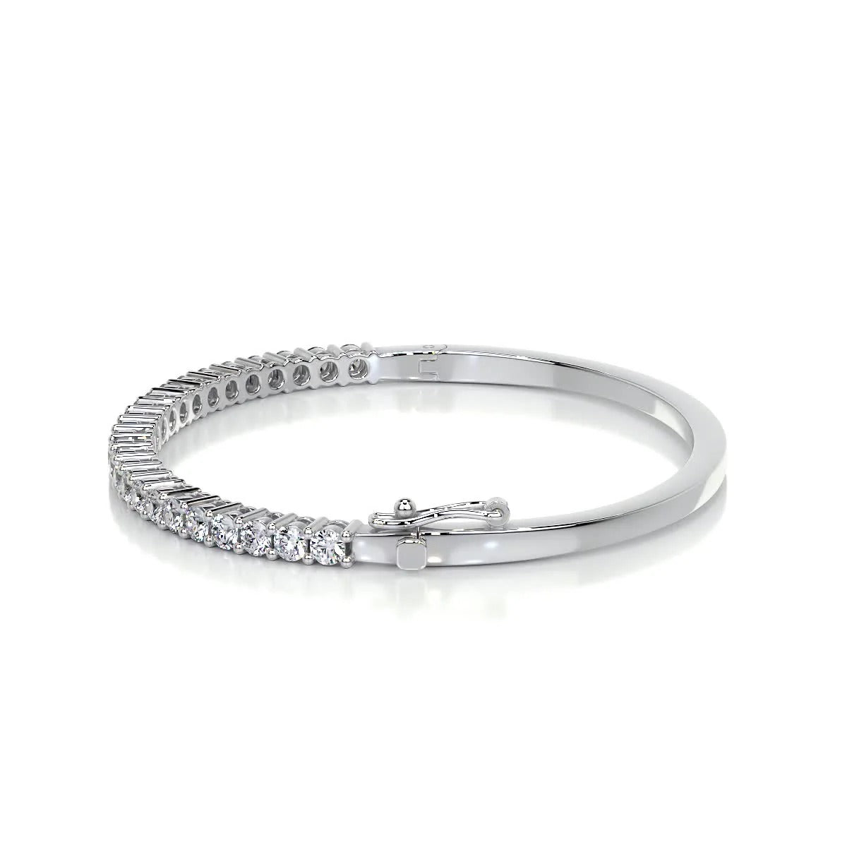2.5 TCW Round Lab Grown Diamond Bangle Bracelet