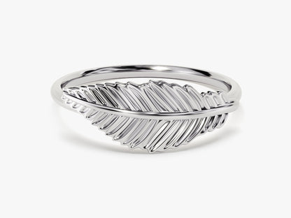 Feather Wedding Band