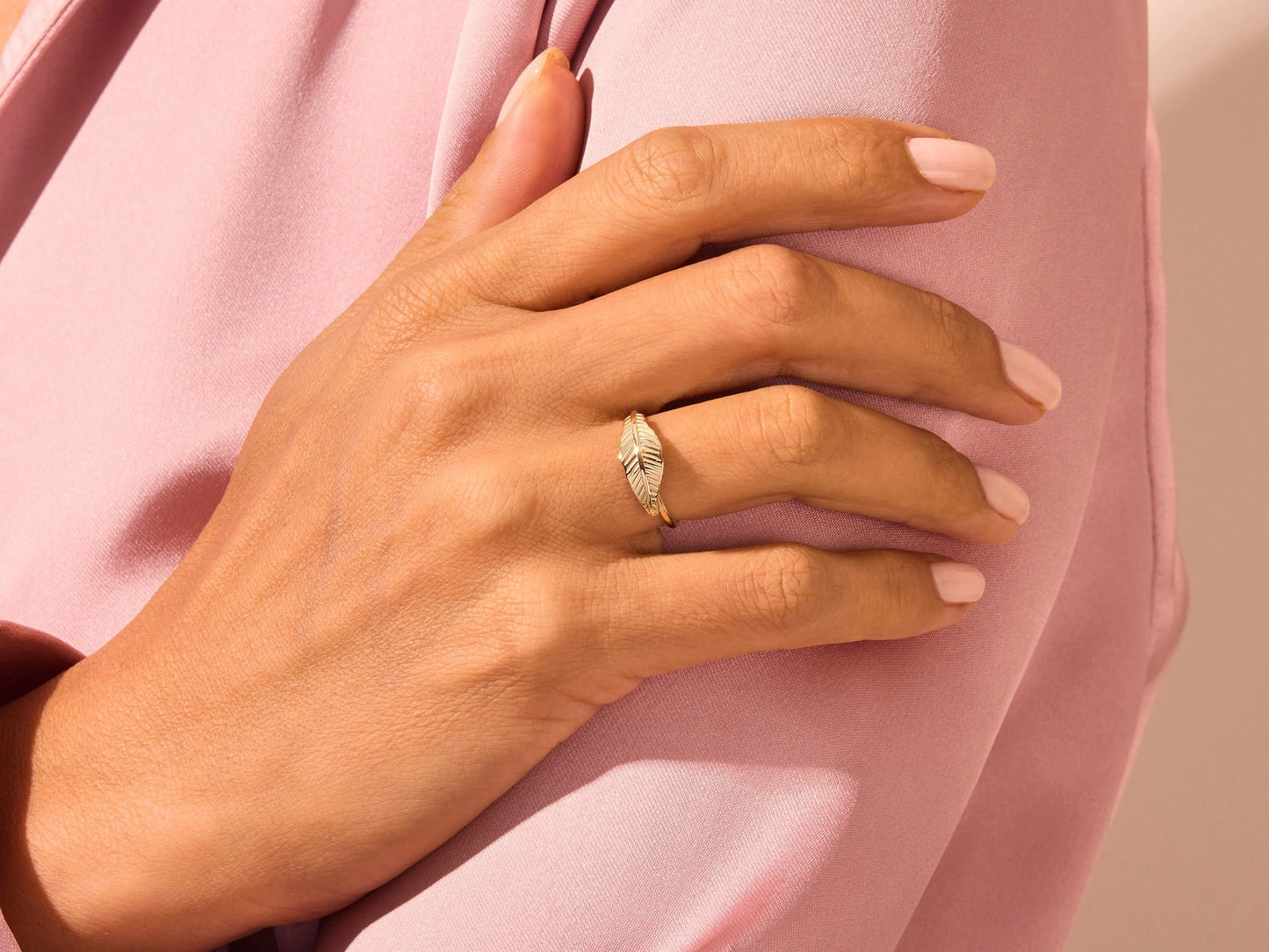 Feather Wedding Band