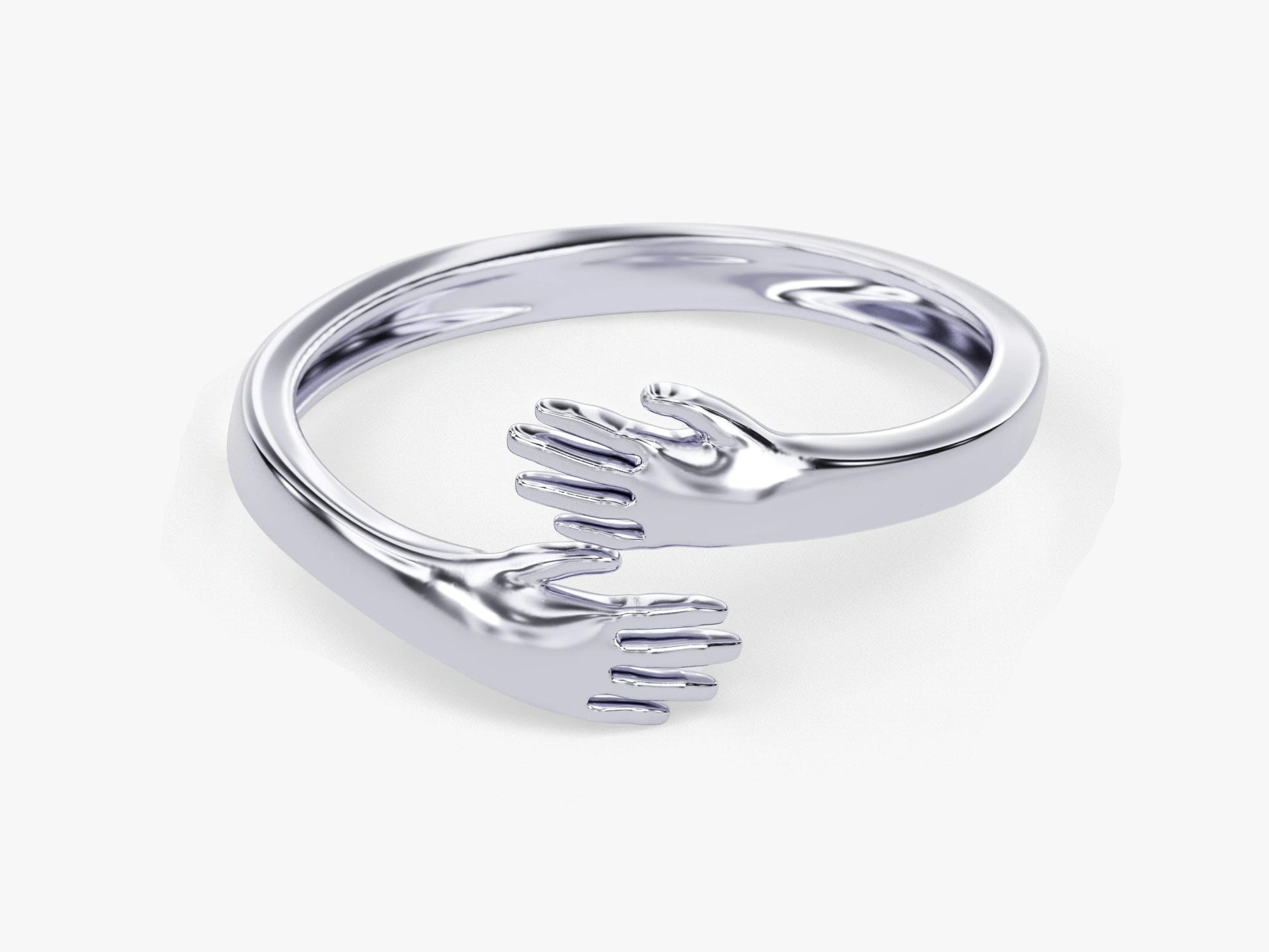 Hugging Hand Wedding Band