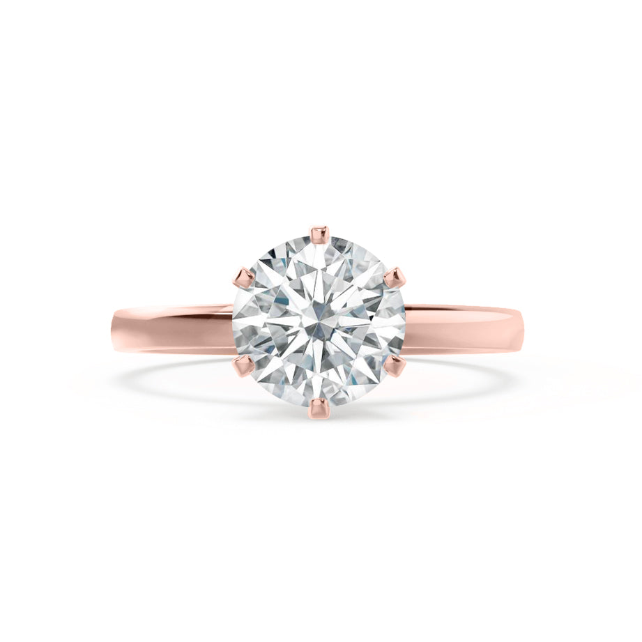 Round Solitaire Lab Grown Diamond Engagement Ring