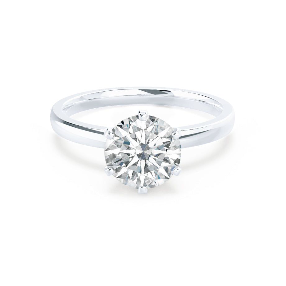 Round Solitaire Lab Grown Diamond Engagement Ring