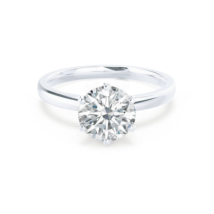 Round Solitaire Lab Grown Diamond Engagement Ring