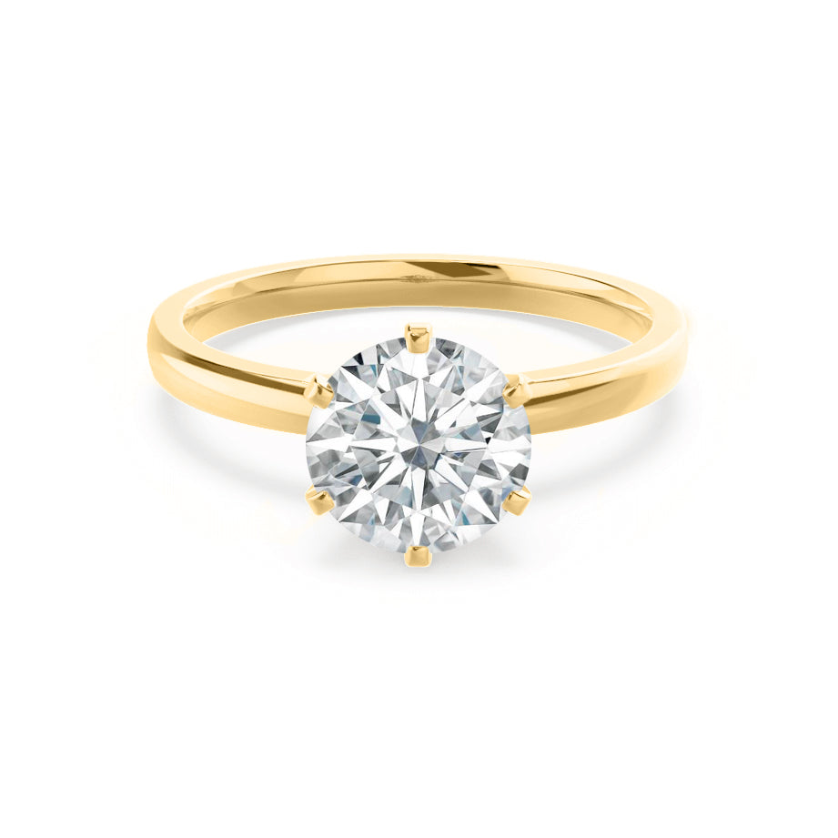 Round Solitaire Lab Grown Diamond Engagement Ring