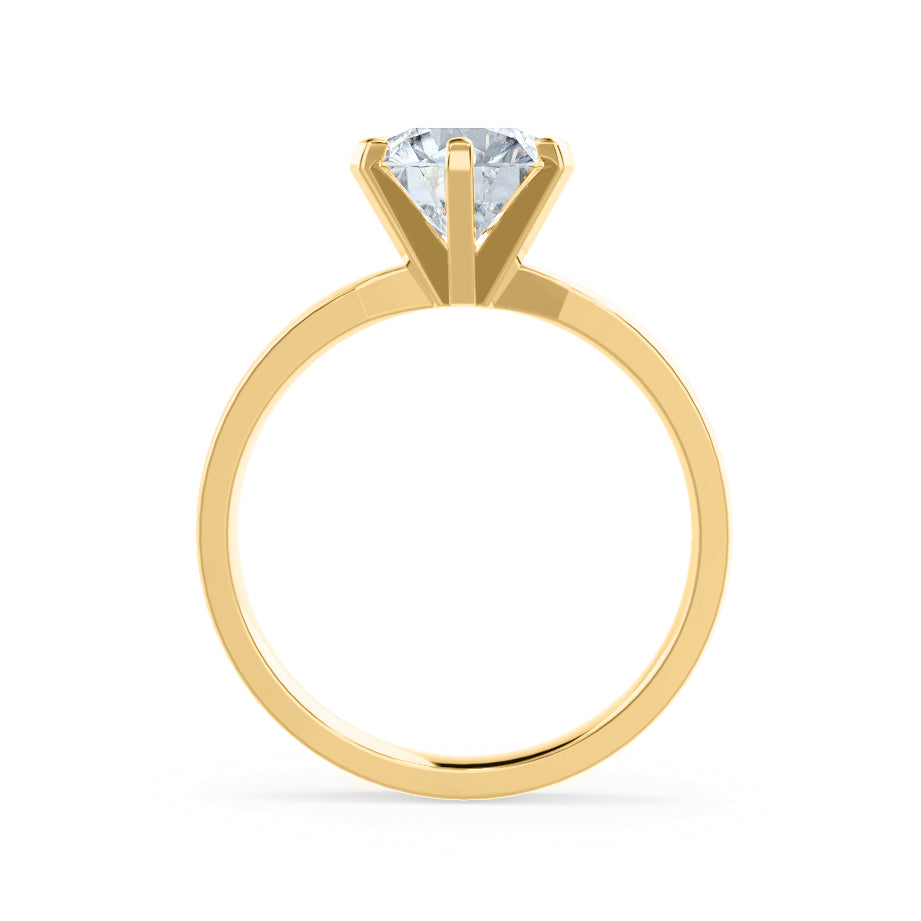 Round Solitaire Lab Grown Diamond Engagement Ring