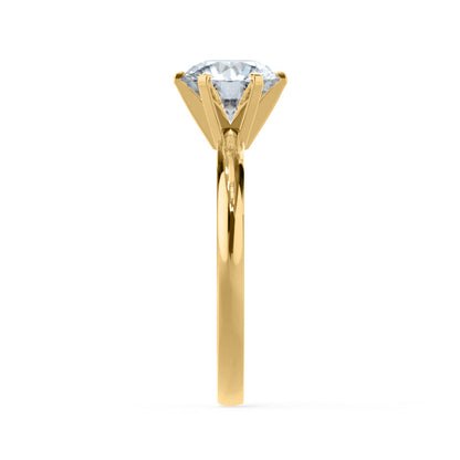 Round Solitaire Lab Grown Diamond Engagement Ring