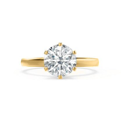 Round Solitaire Lab Grown Diamond Engagement Ring