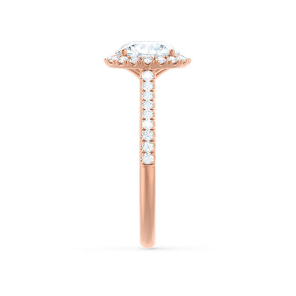 Round Halo & Pave Lab Grown Diamond Engagement Ring