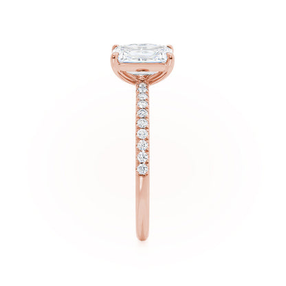 1.75 CT Emerald & 1.20 CT Pear Moissanite Two Stones Engagement Ring 3