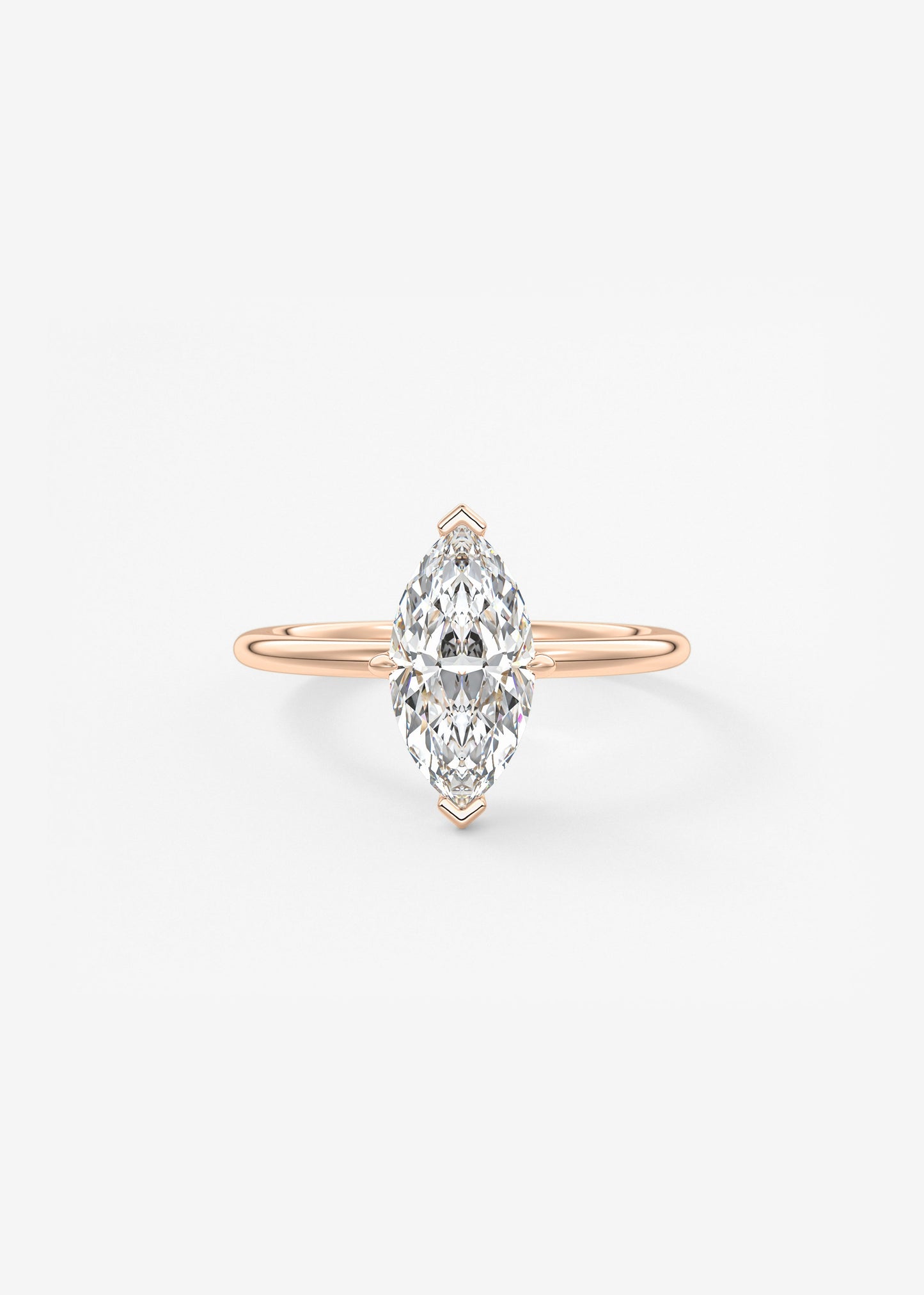 Marquise Solitaire Lab Grown Diamond Engagement Ring