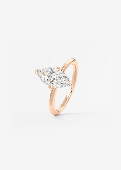 Marquise Solitaire Lab Grown Diamond Engagement Ring