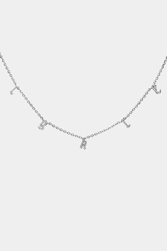 Moissanite Gothic Letter Necklace | 925 Sterling Silver