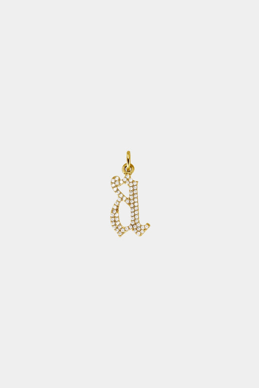 Moissanite Gothic Letter Pendant | 925 Sterling Silver