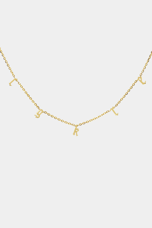 Gothic Letter Necklace | 925 Sterling Silver