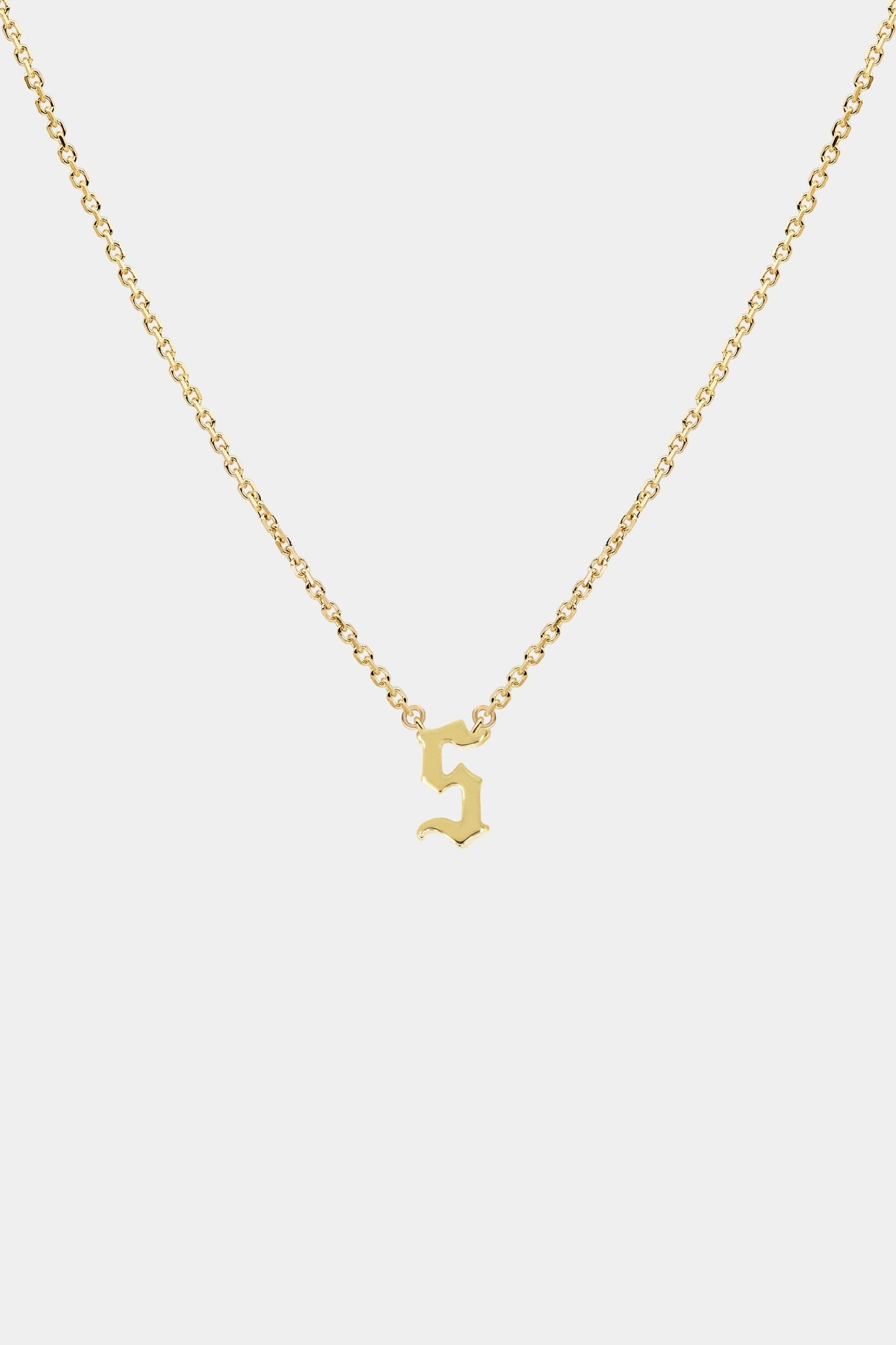 Gothic Letter Necklace | 925 Sterling Silver