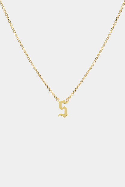 Gothic Letter Necklace | 925 Sterling Silver