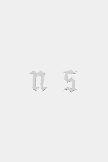 Gothic Letter Stud | 925 Sterling Silver