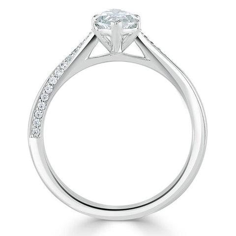 1.0 CT Marquise Cut Solitaire Moissanite Engagement Ring 4