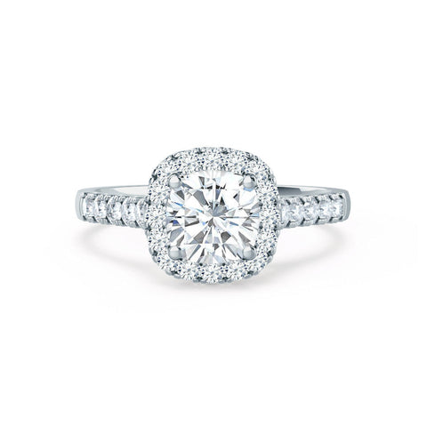 1.70 CT Cushion Shaped Moissanite Halo Pave Style Engagement Ring 5