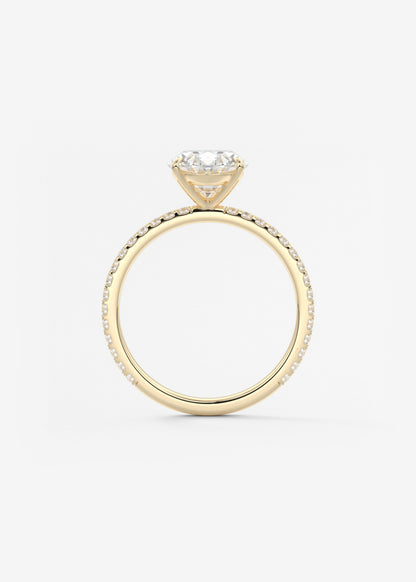 Oval Pave Lab Grown Diamond Engagement Ring