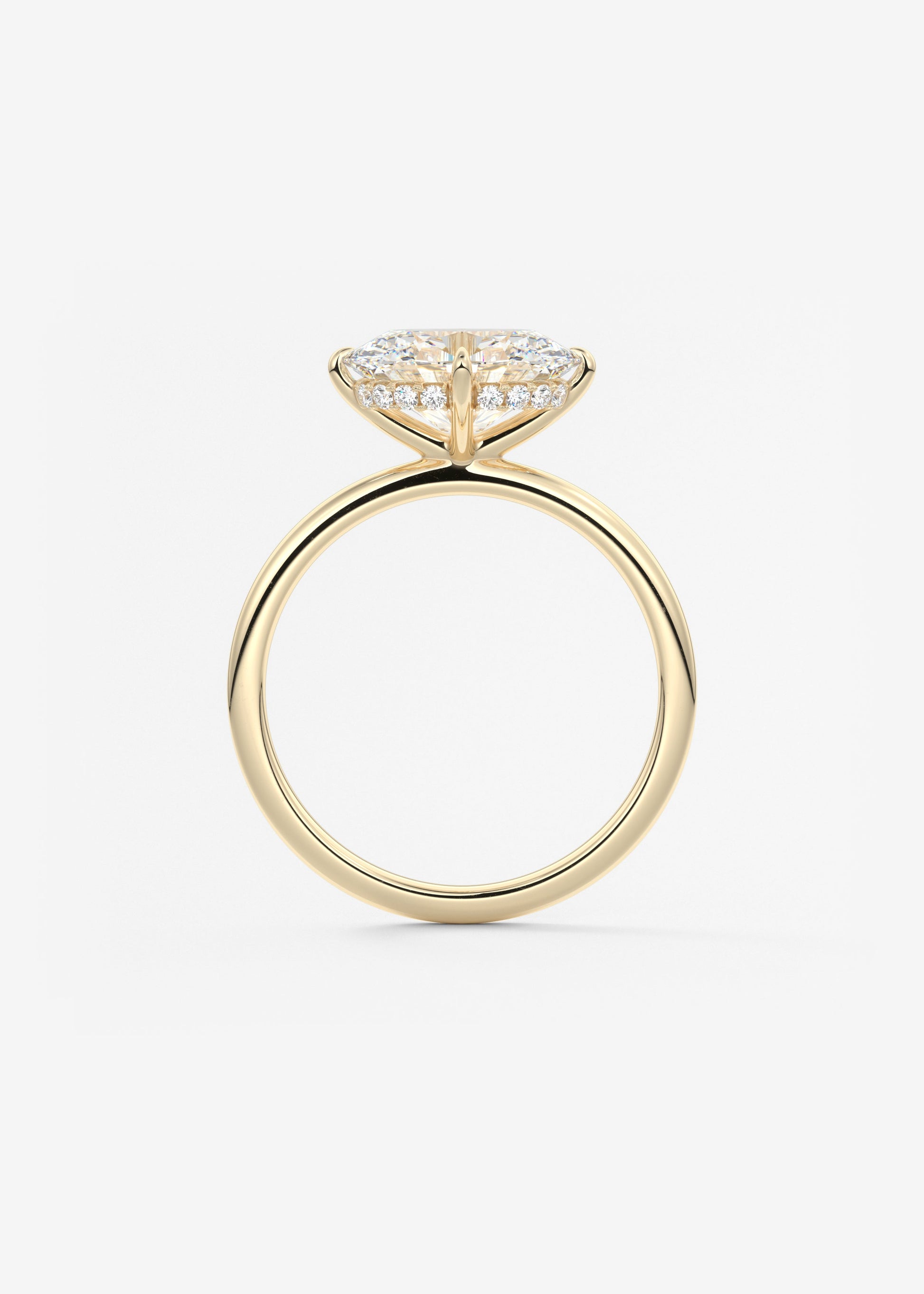 Oval East West Solitaire Lab Grown Diamond Engagement Ring