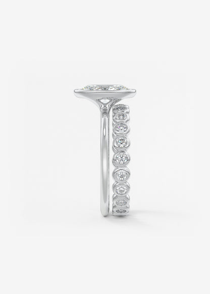 Oval Bezel Lab Grown Diamond Engagement Ring