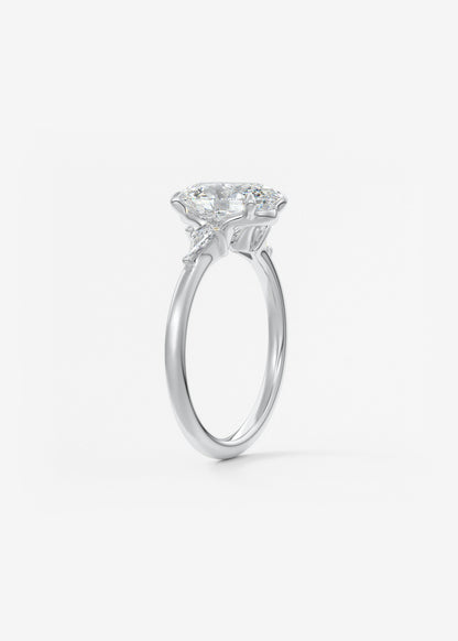 Oval Three Stone Lab Grown Diamond Engagement Ring
