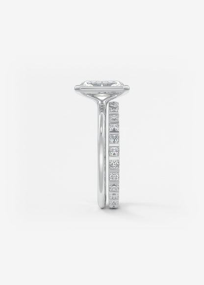 Radiant Bezel Lab Grown Diamond Engagement Ring