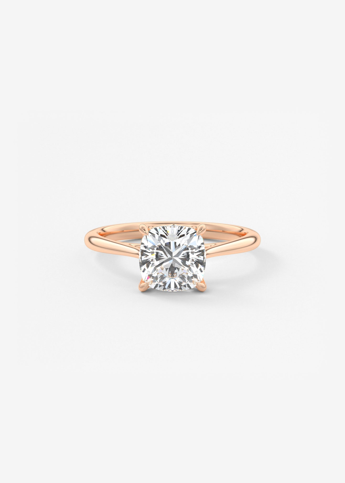 Cushion Cathedral Lab Grown Diamond Engagement Ring