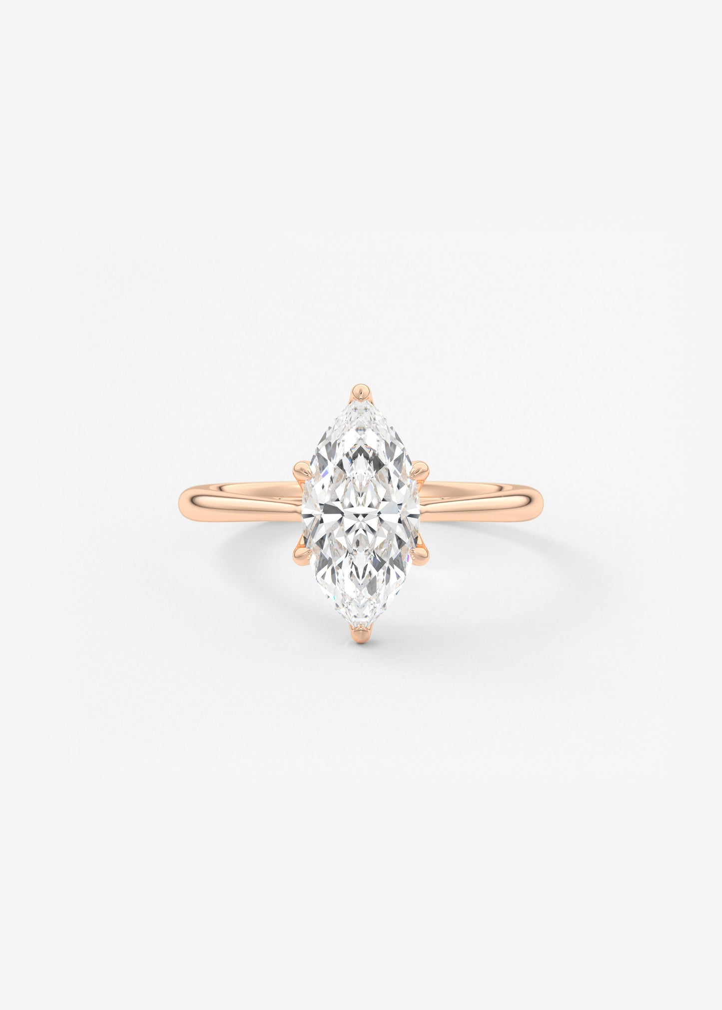 Marquise Cathedral Lab Grown Diamond Engagement Ring