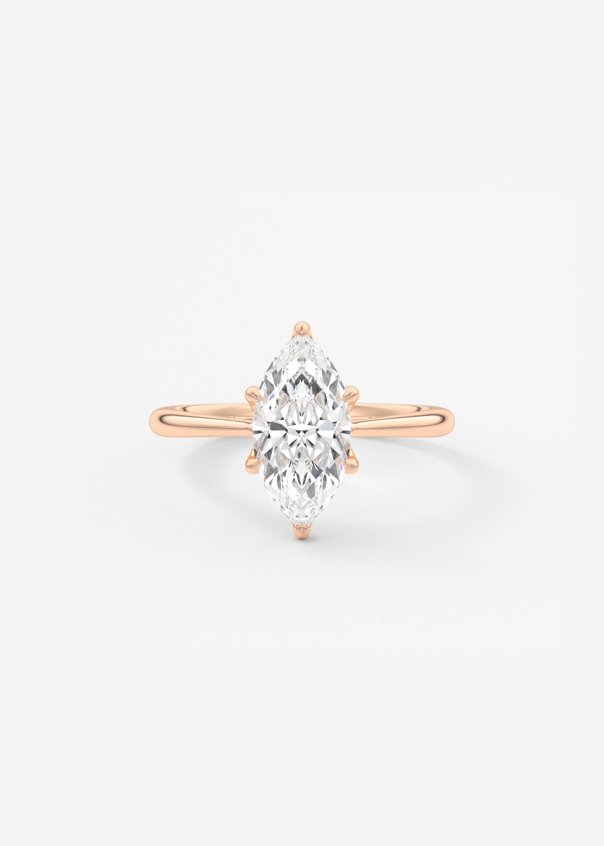 Marquise Cathedral Lab Grown Diamond Engagement Ring