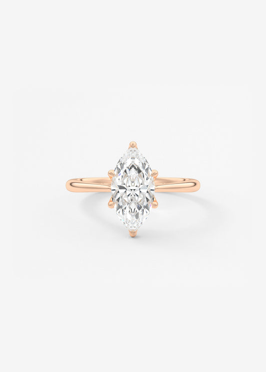 Marquise Cathedral Lab Grown Diamond Engagement Ring